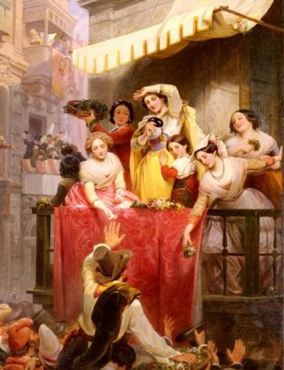 Karneval u Rimu, Wilhelm Wider 1818-1884.